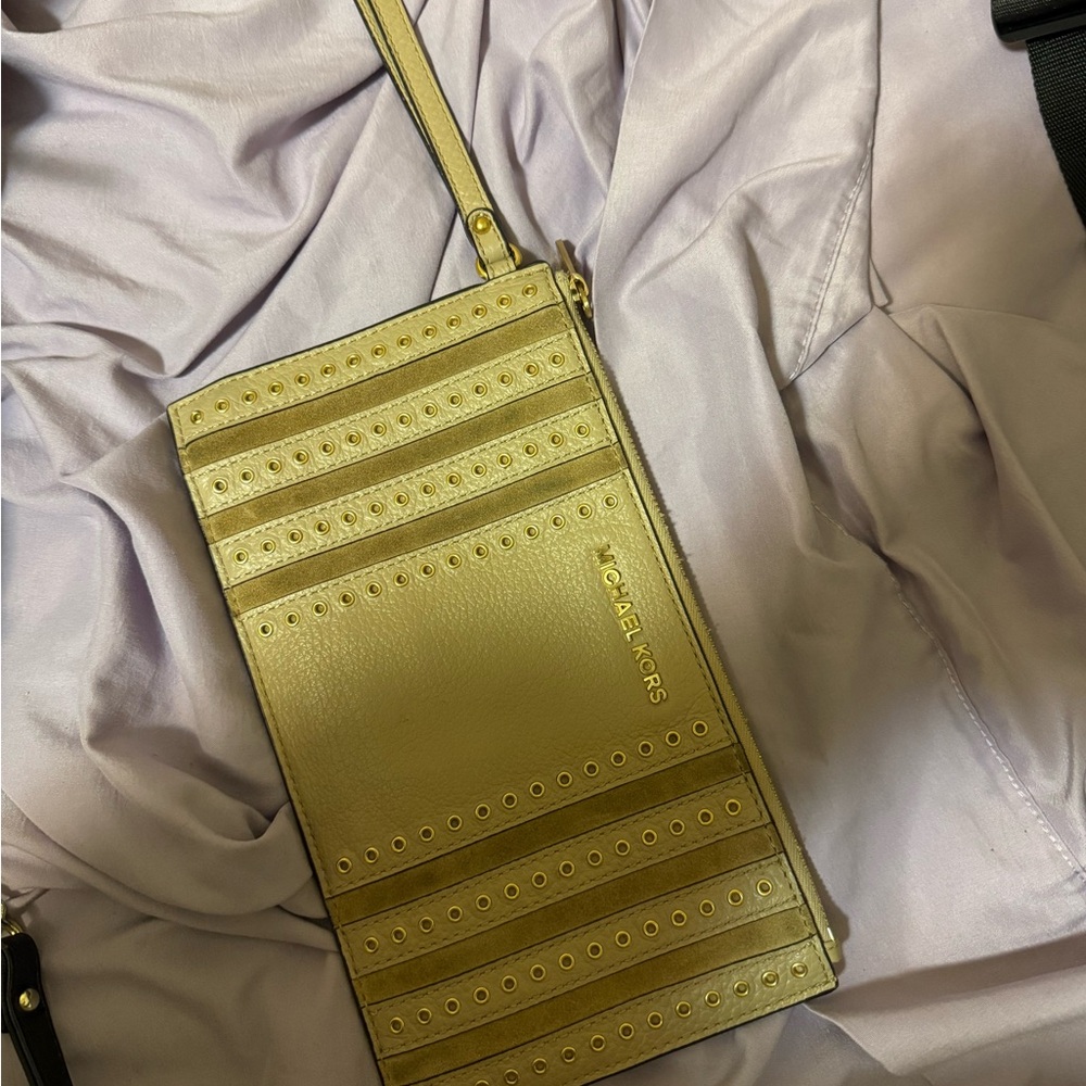 Michael Kors Gold Studded Wristlet